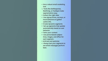 How to segment your email list #emailmarketing