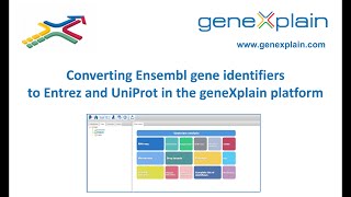 How To Convert Gene Identifiers From Ensembl To Others In The Genexplain Platform