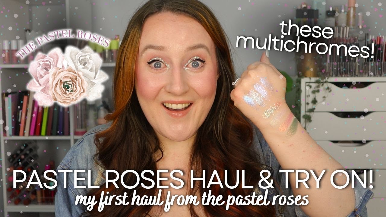 MY FIRST HAUL FROM THE PASTEL ROSES! Duochrome & Multichrome Flakes AND Pressed Eyeshadow Swatches