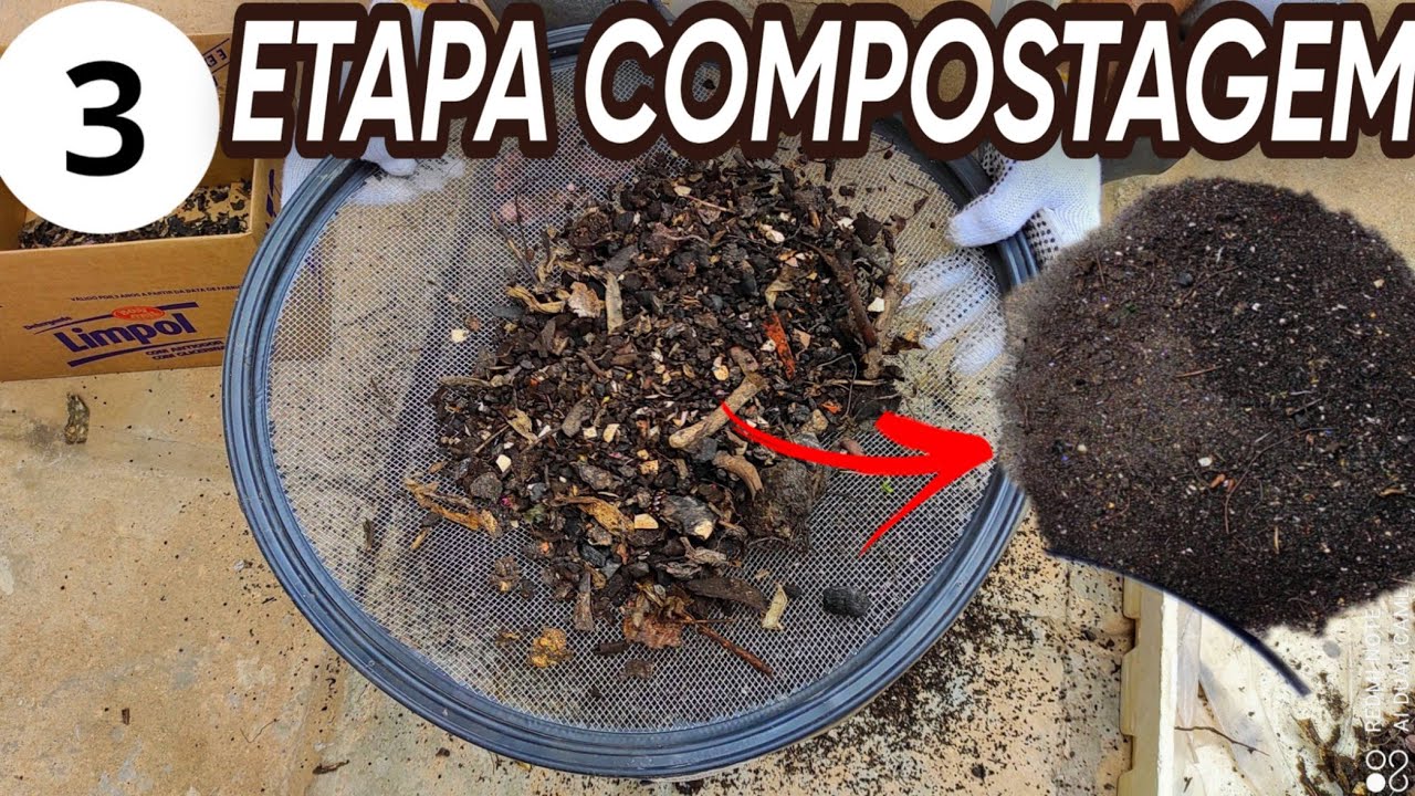 Secagem e peneiração  composto orgânico