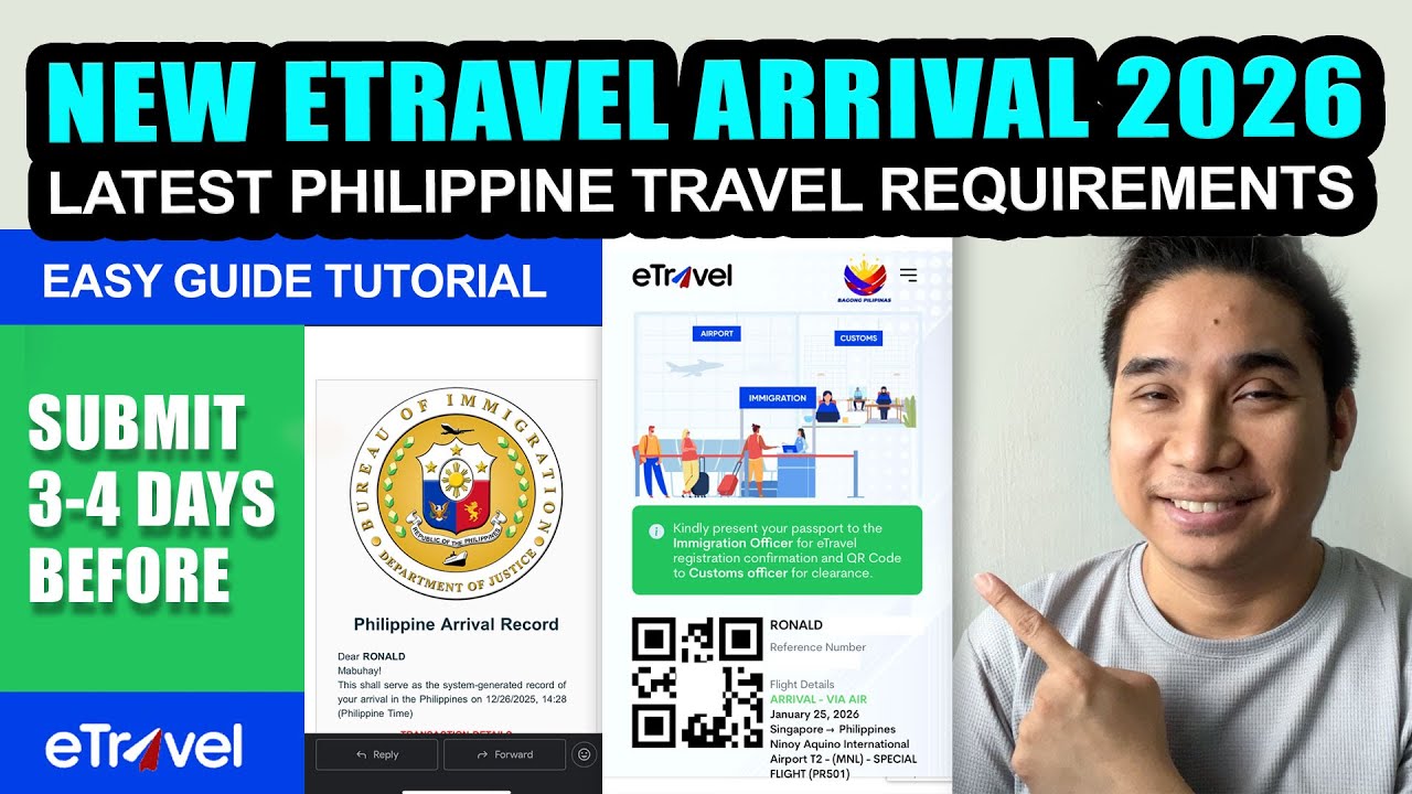 LATEST ETRAVEL PH ARRIVAL REGISTRATION PHILIPPINES | ETRAVEL GOV PH TUTORIAL 2026