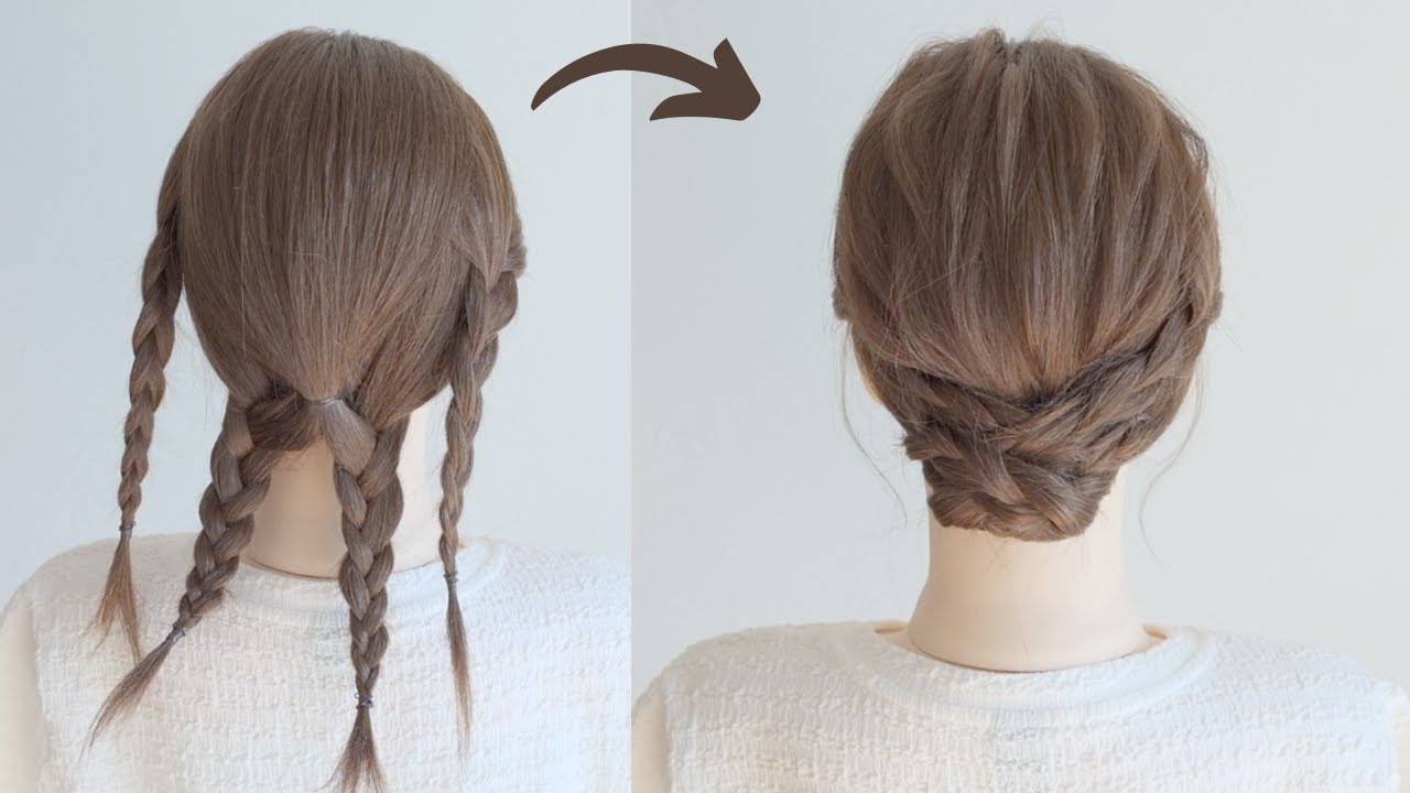 [Лёгкая Причёска] Пучок Только из Косы, Который Не Распадается Даже в Дождливые Дни