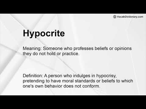 Hypocrite Meaning