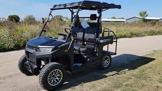 Crossfire 4 Seater Gas Golf Cart UTV Utility Vehicle In Stock Now - Matte Black