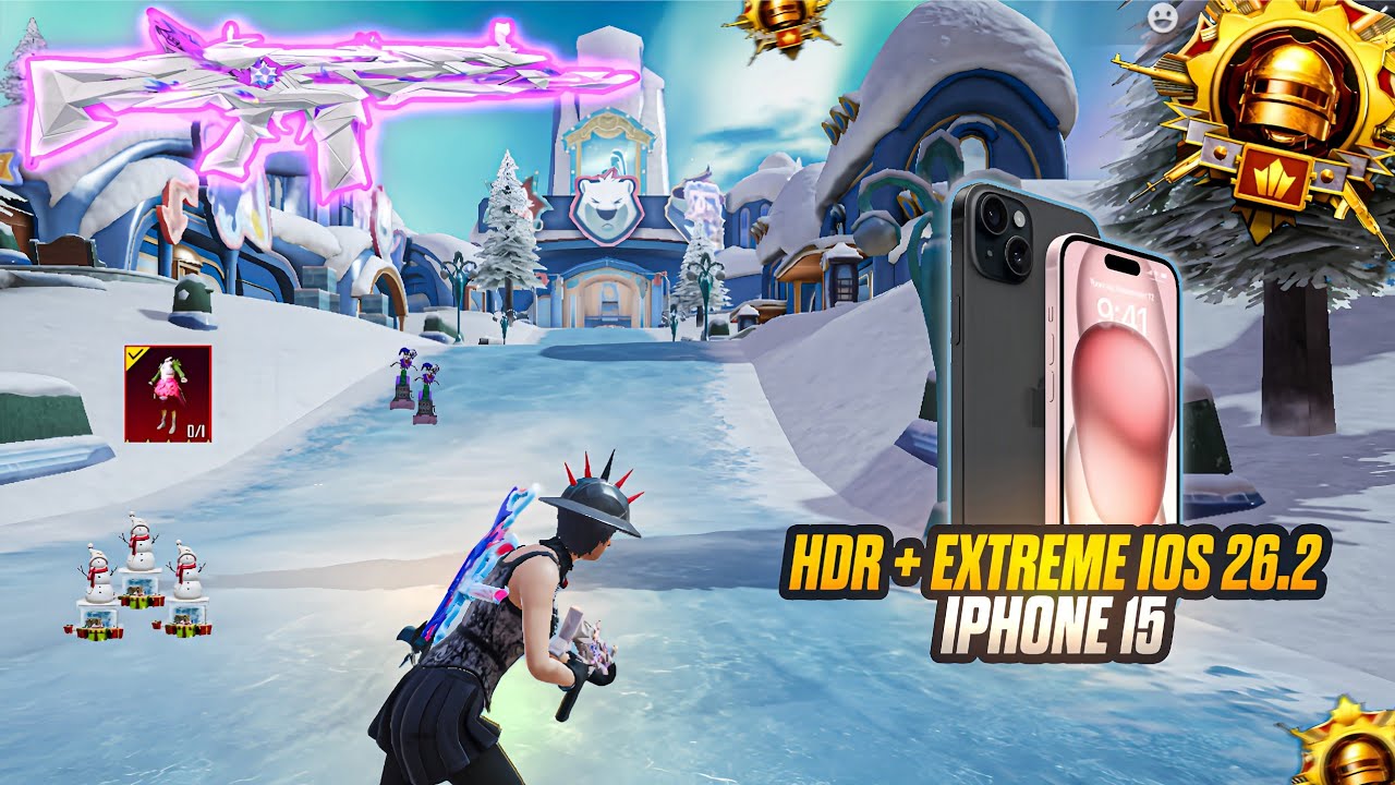 iPhone 15 BGMI Graphics Test (HDR + EXTREME) 🔥| PUBG Mobile Gaming 2025 | Best Sensitivity Gameplay