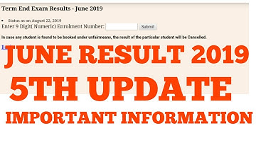 IGNOU 5TH UPDATE JUNE RESULT 2019 NEW NOTIFICATION GRADE CARD INFORMATION 2019