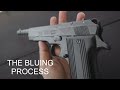 how to do the bluing process of your pistol | blackning a pistol | hot bluing process