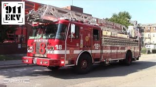 Boston Fire Ladder 18 Responding w/ Rumbler