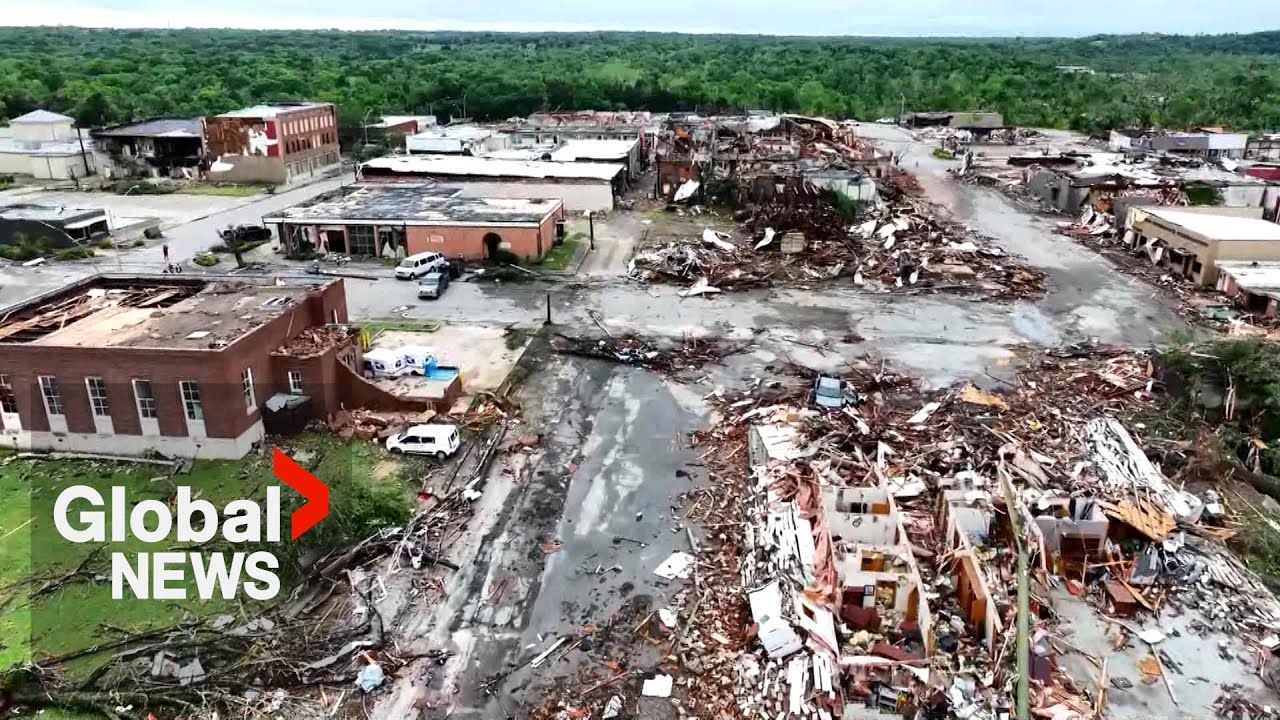 Oklahoma tornadoes: Drone video shows destruction, debris left in ...