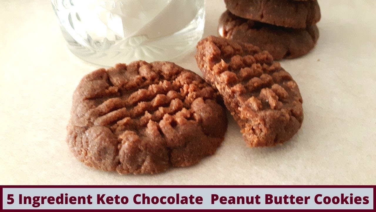 Quick 5 Ingredient Keto Chocolate Peanut Butter Cookies (Nut Free