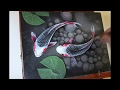 Meditative koi painting time-lapse on wood
