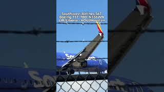 Southwest Airlines 567 Boeing 737-7BD, N556WN LIR/Liberia - HOU/Houston #southwestairlines