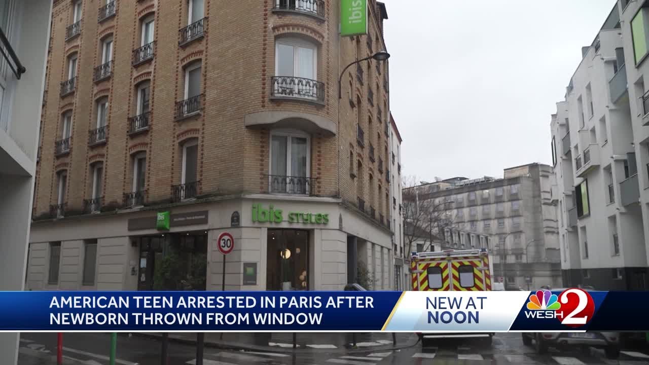 American teen accused of throwing newborn from Paris hotel window - YouTube