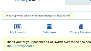 Find an article by title in LibrarySearch