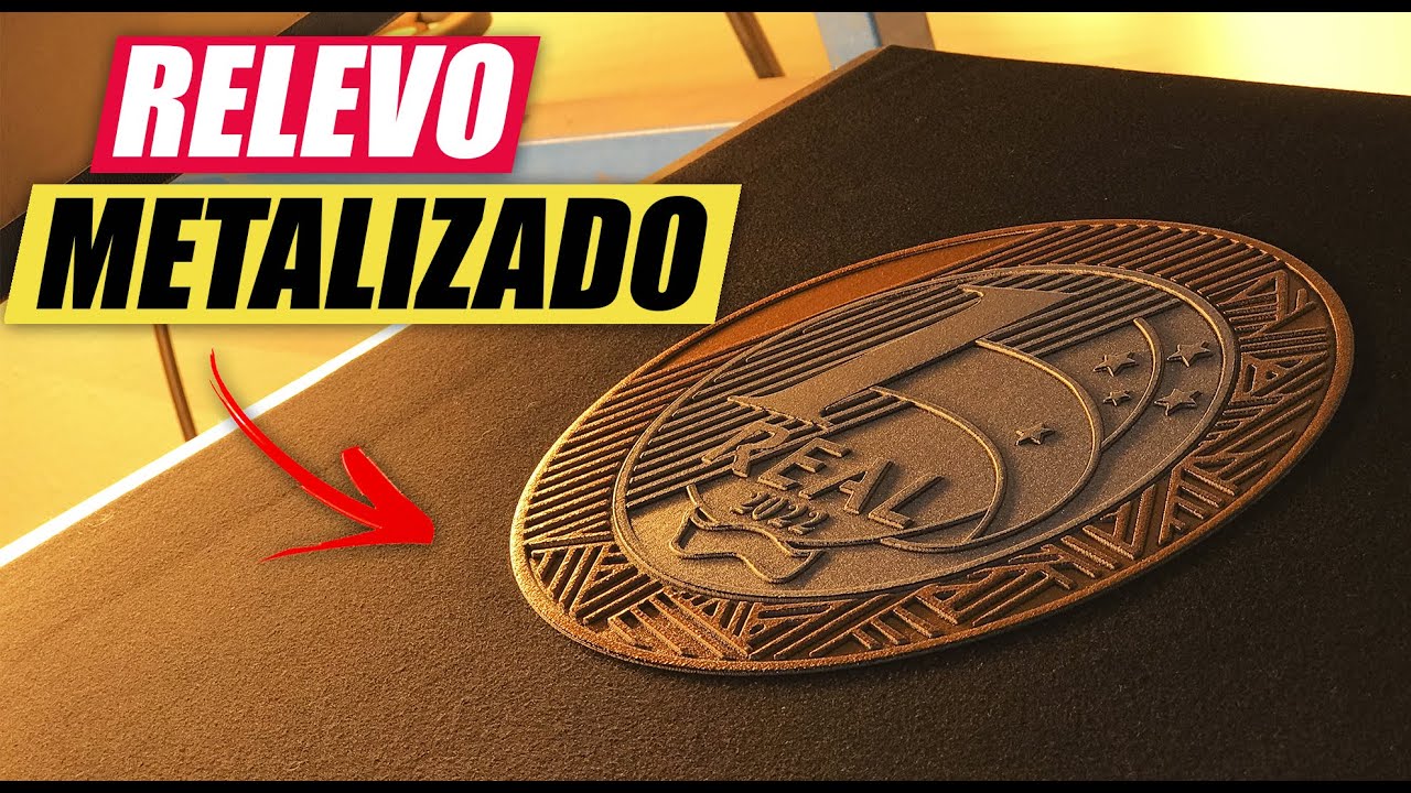 COMO ESTAMPAR RELEVO METALIZADO - Serigrafia da moeda de 1 real (PASSO A PASSO)