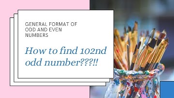 General form of odd and even numbers! Maths! Tnpsc