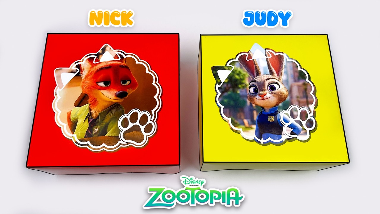 ✨Paper DIY✨Unboxing Blind Boxes 1000$ Nick vs Judy | ZOOTOPIA 2 Blind Bag Unboxing | ASMR