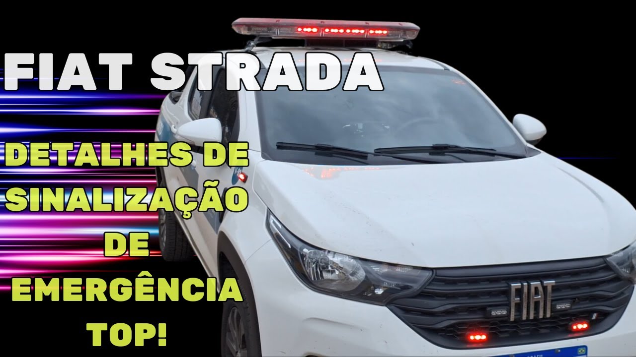 Confira os detalhes da sinalização de emergência desta Fiat Strada! 🚨