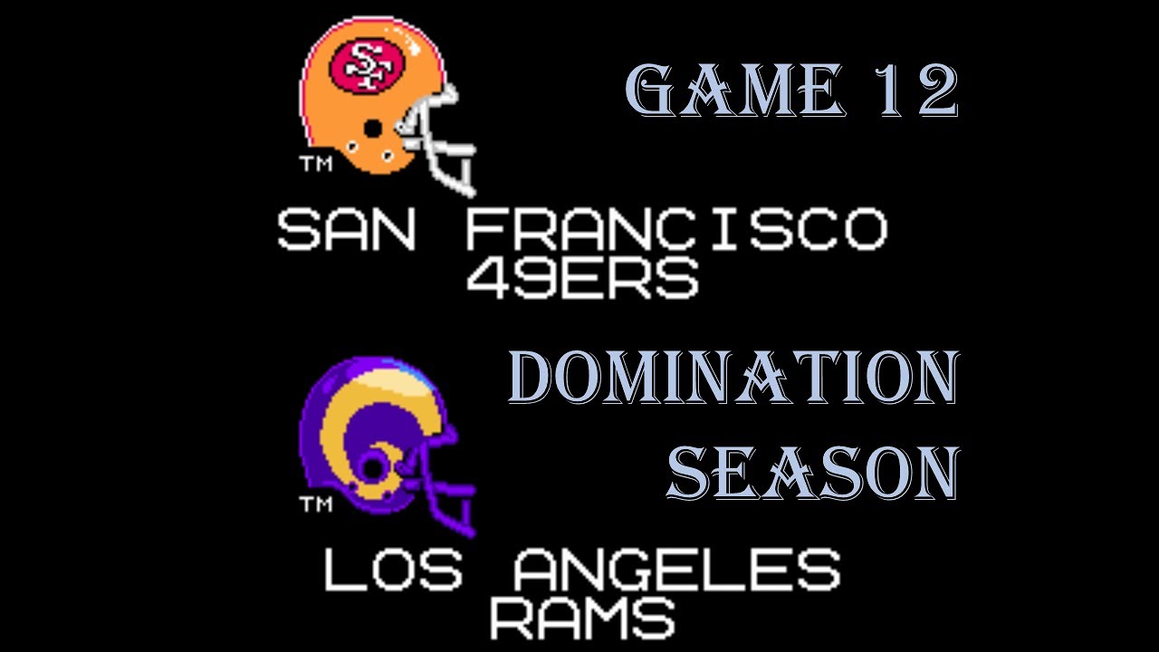 Tecmo Super Bowl - San Francisco 49ers - Game 12 - Total Dominance Season