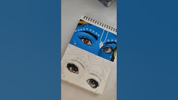 Radha Rani Painting 😍 Eyes Painting 🎨 #art #radhakrishna #painting #sanjuarts