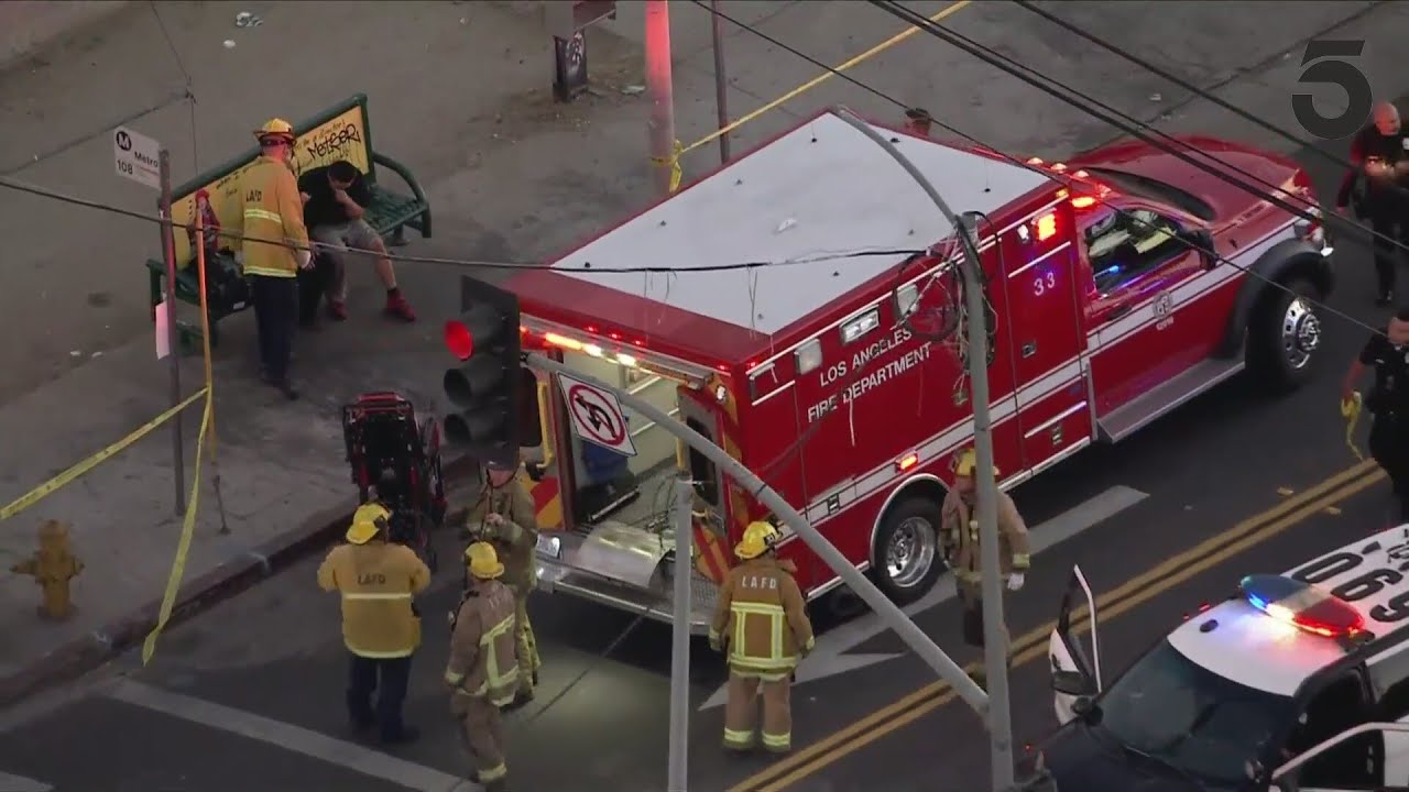 Police pursuit in ends in violent crash in South L.A. - YouTube