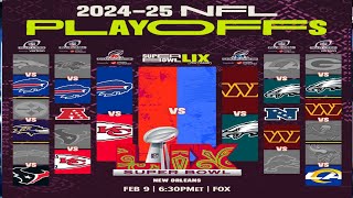 NFL Playoff Bracket 2025: Super Bowl Odds, Updated Standings After Divisional Round ; NFL standings