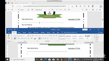 Ms Word Processing Practical Exam Episode 6a | KASSU Contest Invitation Letter
