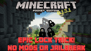 Minecraft PE 0.14.0 | Epic Lock Trick! | No Mods Or Computer