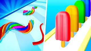 LEVEL UP Twisty Runner 3D, Popsicle Stack - 1⭐Max Level Gameplay Walkthrough (Freeplay)