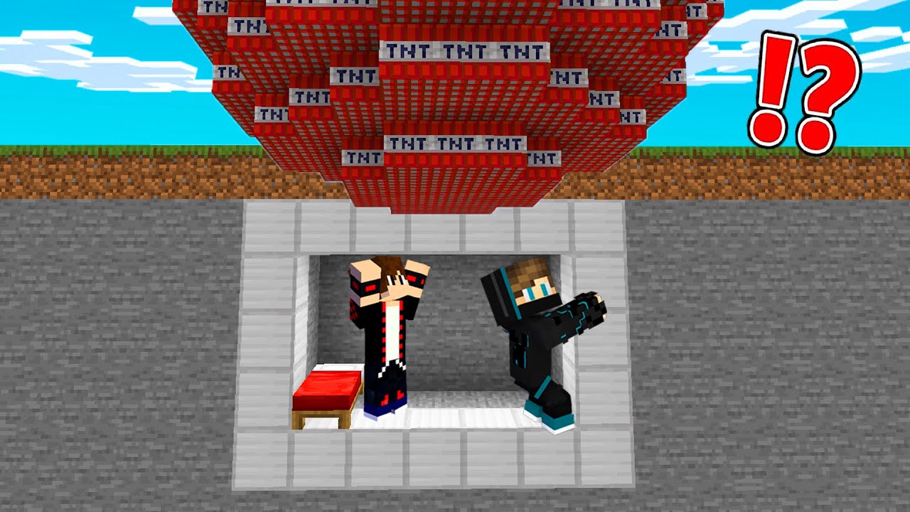ماين كرافت : حماية القرية من الانـفجار ولكن ضد اخطر كوكب من تي ان تي  !!؟ 😱🔥