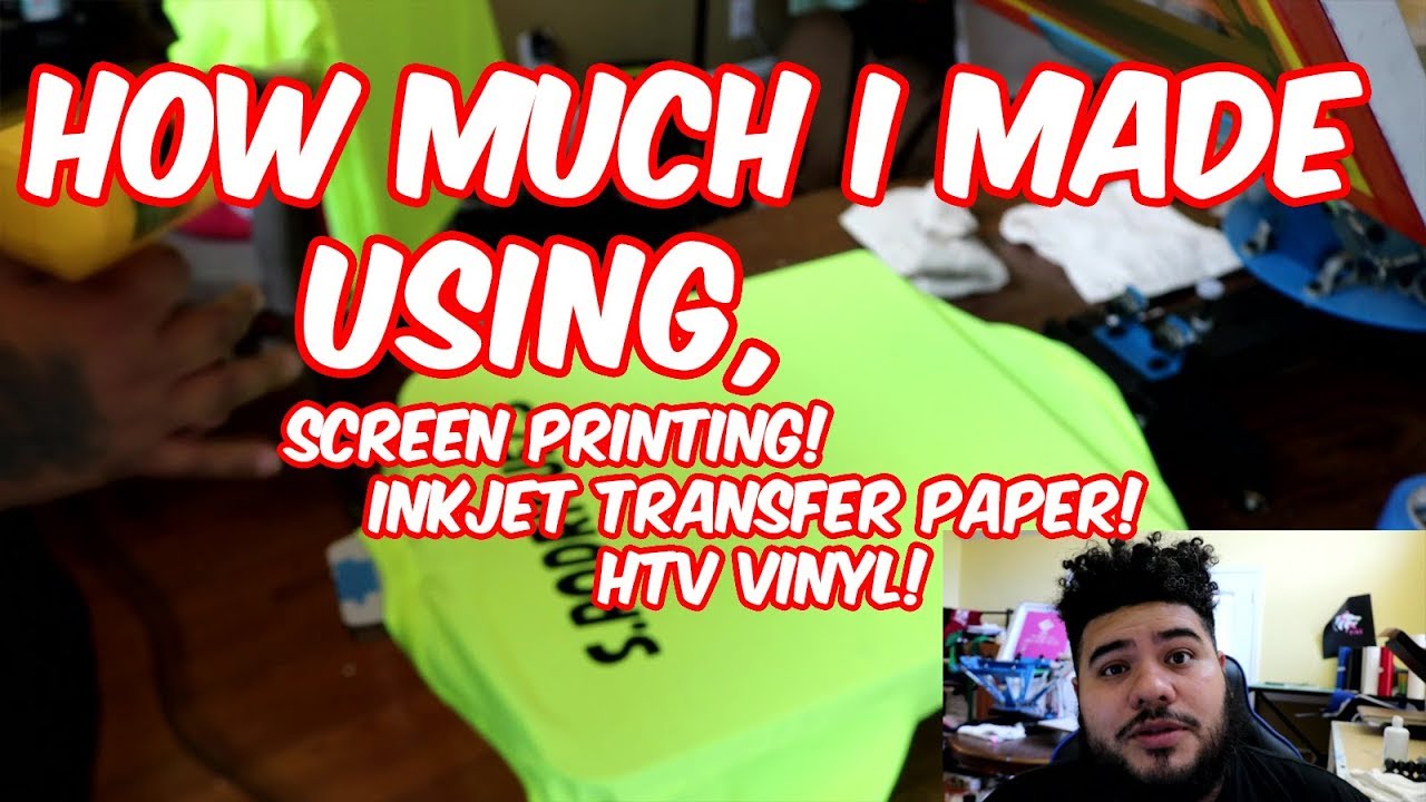 Screen Printing| HTV Vinyl and Inkjet transfer paper used for this order!!