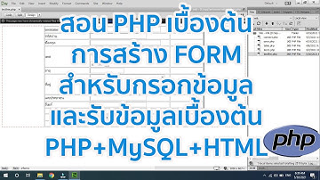 EP8 สอนเขียนเว็บด้วยภาษา PHP7 การสร้าง Form สำหรับกรอกข้อมูลและการรับข้อมูลจาก Form ใน HTML5 PHP7