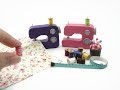 DIY Miniatures Mini Sewing Machine - mini thread, pin cushion, measuring tape - No polymer clay!