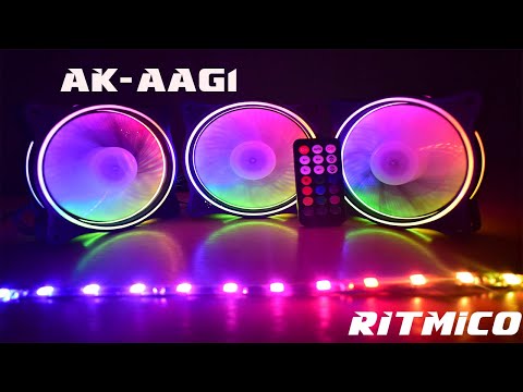 Kit 3 Coolers e Fita LED C/ Controle KMex ARGB Rainbow - AKAAG1