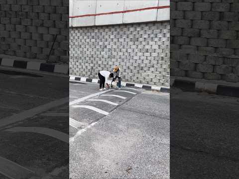 The color of this breaker and the color of the road are the same.  #viral #roadacednt thumbnail