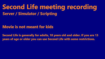Second Life: Server / Simulator / Scripting meeting (18 April 2023)