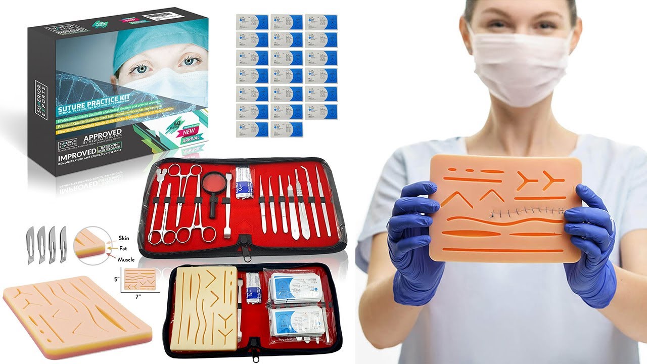 Suture Practice Kit | Student Suture Training | Silicone Skin Pad | Suture Practice Pad