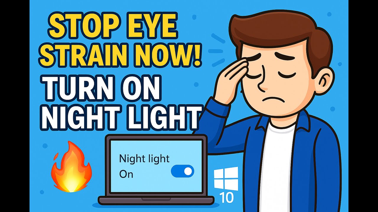 "Stop Eye Strain NOW! Turn on Night Light in Windows 10 🔥"