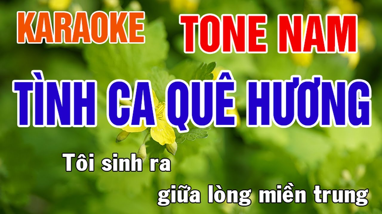 Tình Ca Quê Hương Karaoke Tone Nam Nhạc Sống - Phối Mới Dễ Hát - Nhật Nguyễn