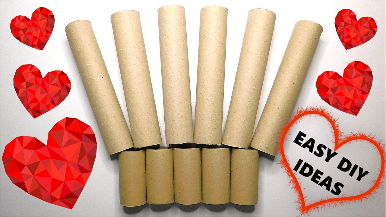 9 Smart Recycling DIY Ideas 😍 Easy Paper Heart Crafts 💚 Cute Paper Rolls Reuse Decoration