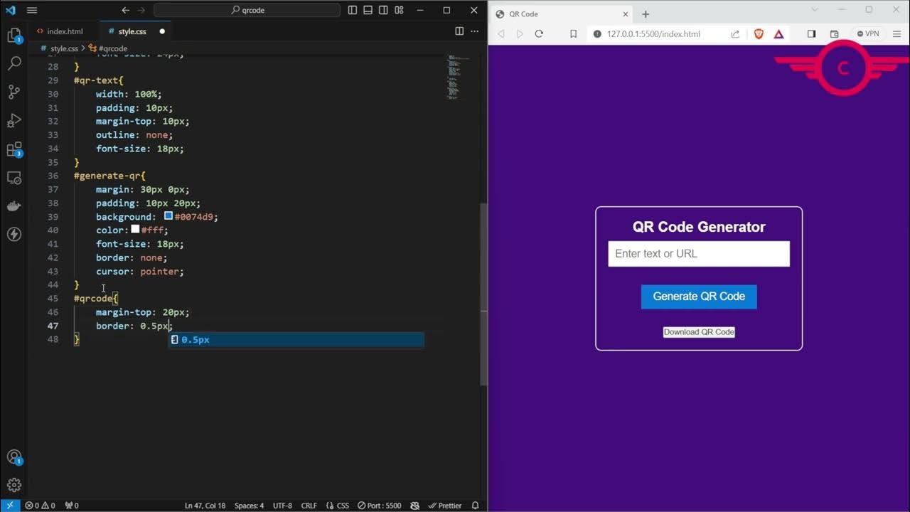 How to Create QR Code Generator Using HTML,CSS AND JAVASCRIPT? - YouTube