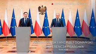 Donald Tusk i Andrzej Domański: Konferencja prasowa, 19.08.2026