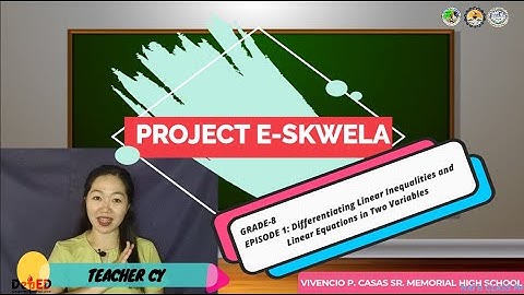 Grade 8 || Differentiating Linear Inequalities and Linear Equations in Two Variables