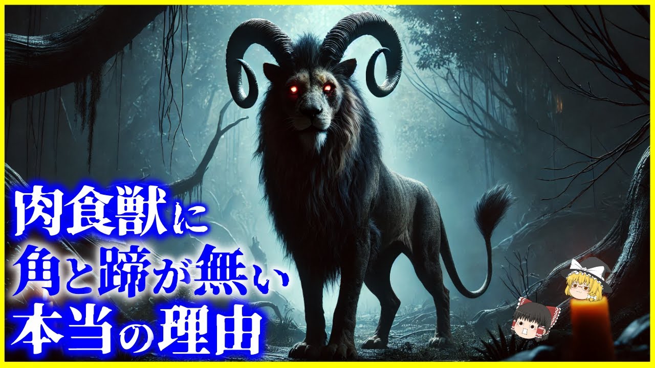 【ゆっくり解説】蹄と角の進化史…なぜ「蹄」や「角」のある肉食動物がいないのか？を解説/草食動物に爪と牙が無い理由は？かつては存在していた有蹄肉食動物