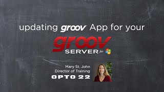 groov Tutorial: Updating groov App for your groov Server for Windows