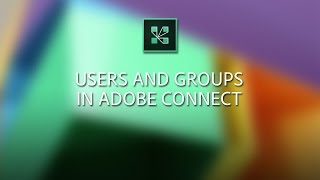 Users and Groups in Adobe Connect