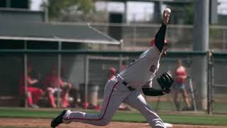 Tyler Beede 96.5 mph Slow Motion Mound Mechanics