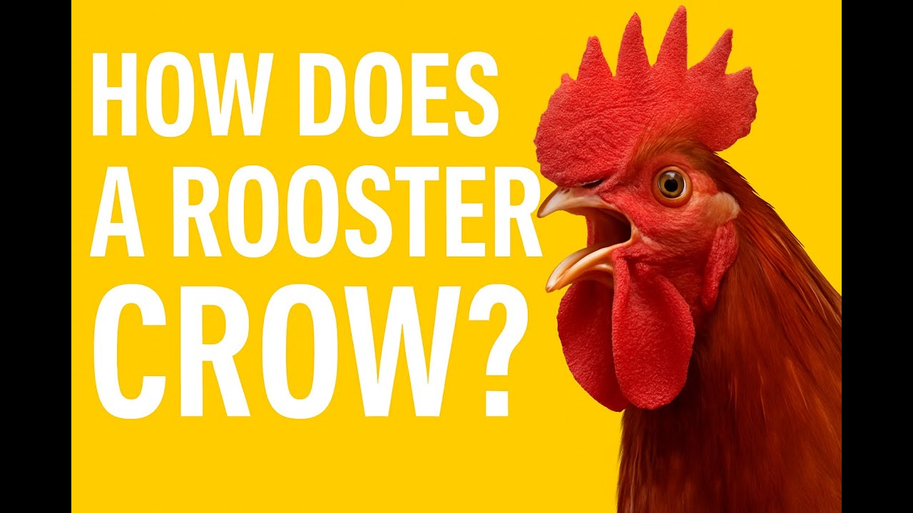 Rooster sounds | How does a rooster crow? video for kids