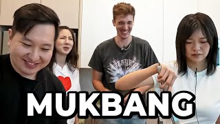 Fuslie, Abe, Ellum & Kkatamina KBBQ MUKBANG!