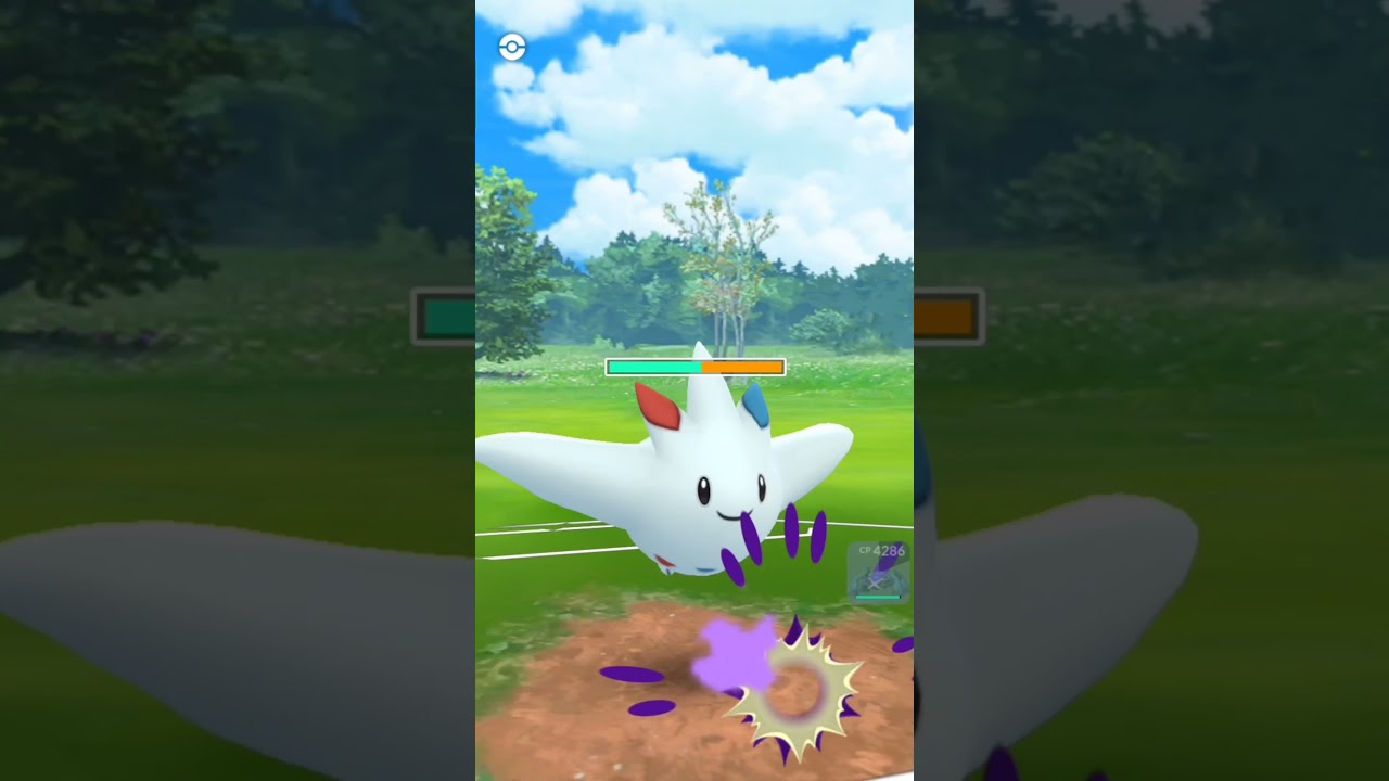 Caught the Shadow Ball from Mewtwo on Level 50 Togekiss in Master League in Pokémon Go Battle League